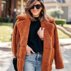 Free People Teddy Bear Coat Women's Size M